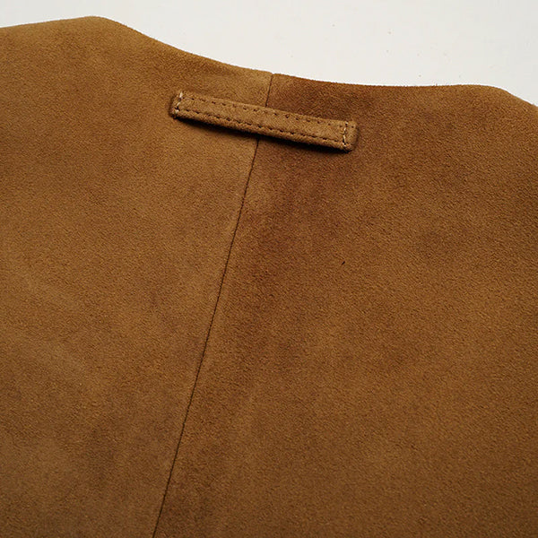 SHEEP SUEDE VEST / BROWN - Image 5