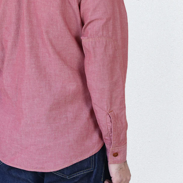 SKID ROW WORK SHIRT / 1930 - 1940s WOODSMAN SHIRT / RED CHAMBRAY - Image 9