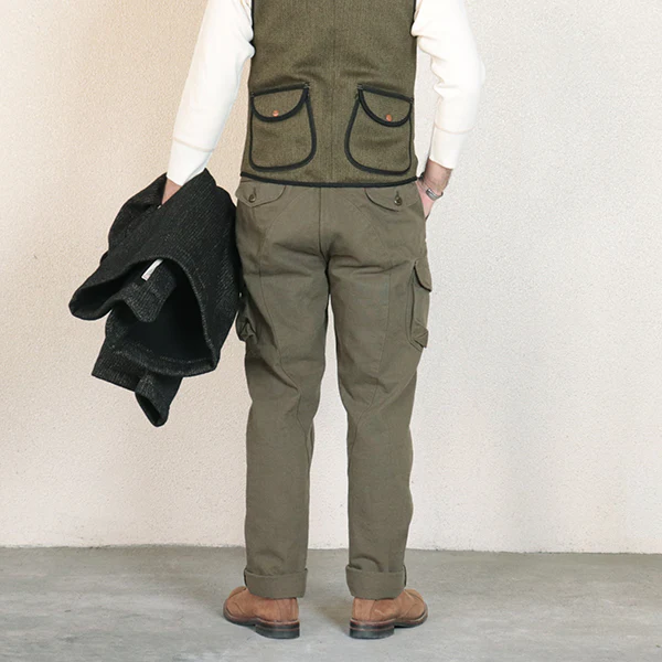 SPECIAL EDITION / TIMBER CRUISER TROUSERS / 13oz YARN-DYED COTTON DUCK / OLIVE - Image 4