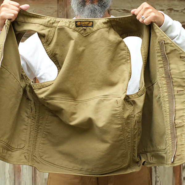 SPEED ENGINEER SLEEVELESS COAT / THROTTLE RACING / KHAKI - Image 3