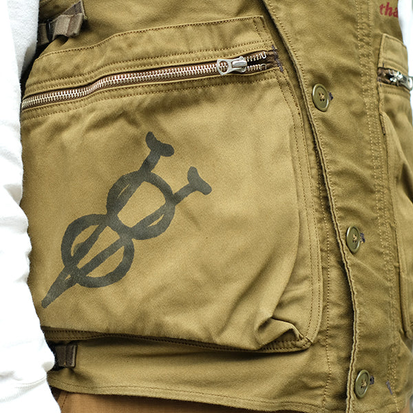SPEED ENGINEER SLEEVELESS COAT / THROTTLE RACING / KHAKI - Image 7