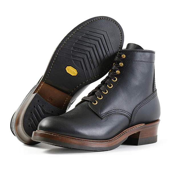 STEELGANG SW BOOTS / BADALASSI CARLO / VEGETABLE TANNED LEATHER / BLACK - Image 3