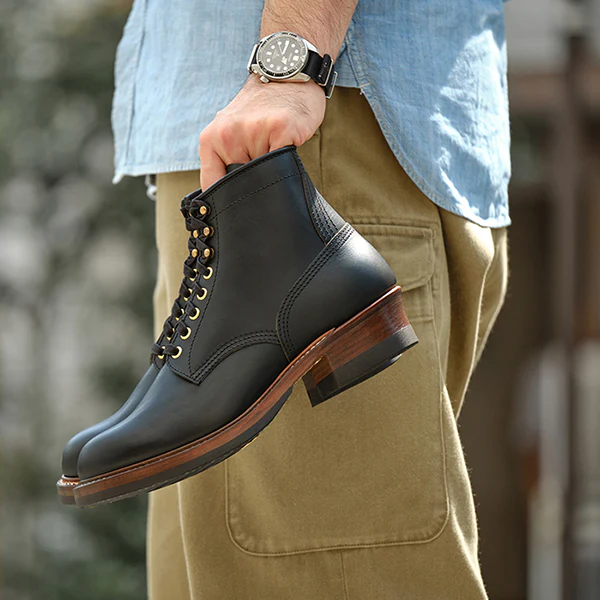 STEELGANG SW BOOTS / BADALASSI CARLO / VEGETABLE TANNED LEATHER / BLACK - Image 8