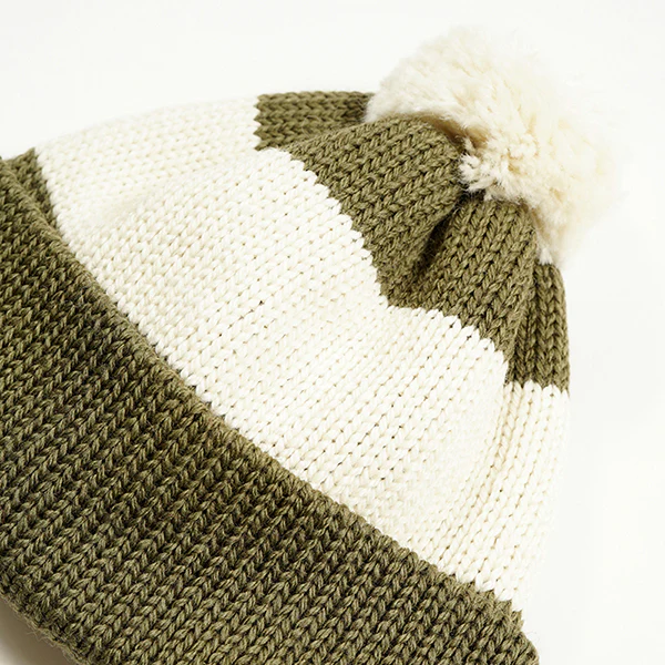 STRIPE BOBBLE HAT - Image 7