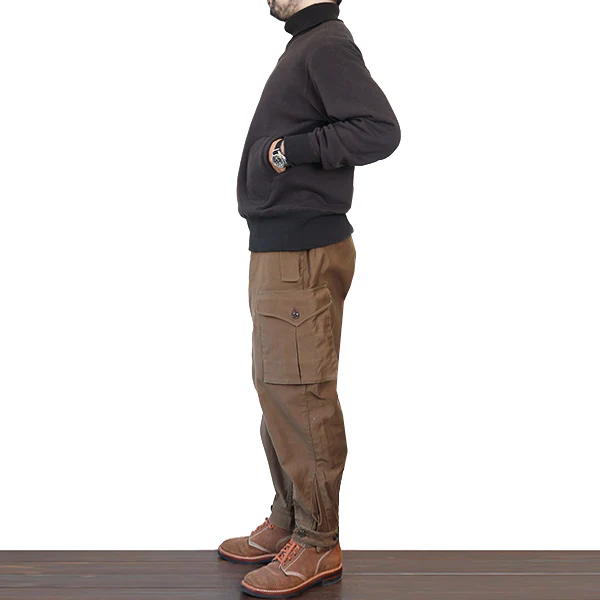 TURTLE NECK SWEAT SHIRT / SPECIAL HEAVY WEIGHT FLEECE / JET BLACK - Image 4