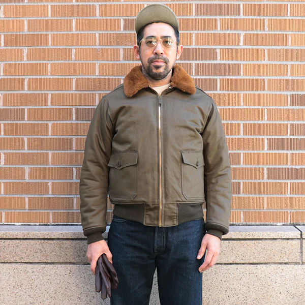 TYPE B-10 / ORIGINAL COTTON CHINO DRILL / DARK OLIVE - Image 2