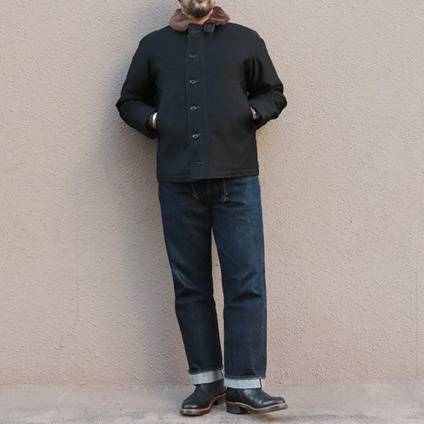 TYPE N-1 PLAIN MODEL / JUNGLE CLOTH PARAFFIN COATING / DARK NAVY - Image 5