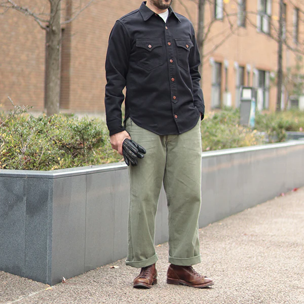 U.S. NAVY UTILITY SHIRT / ORIGINAL COTTON HARD TWIST KERSEY / DARK NAVY - Image 4