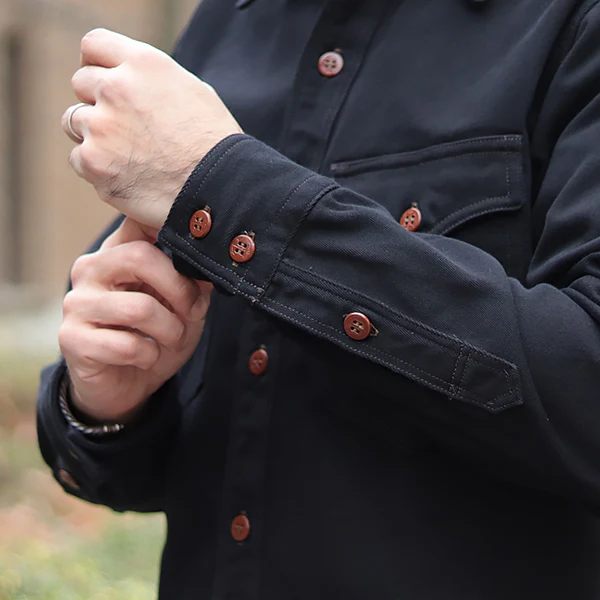 U.S. NAVY UTILITY SHIRT / ORIGINAL COTTON HARD TWIST KERSEY / DARK NAVY - Image 7