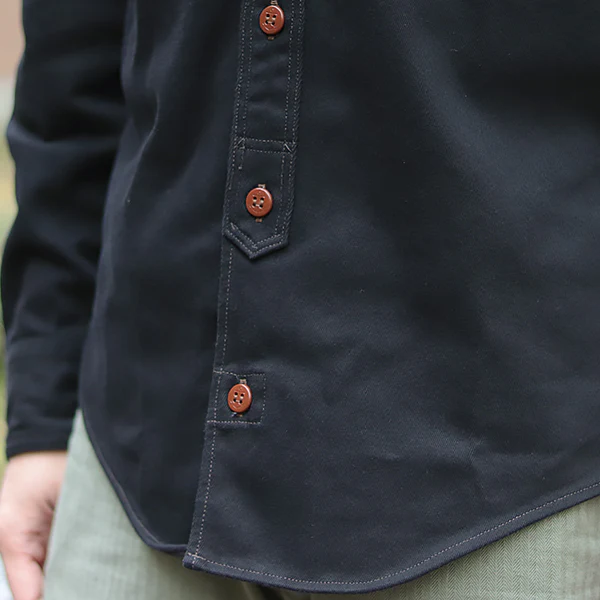 U.S. NAVY UTILITY SHIRT / ORIGINAL COTTON HARD TWIST KERSEY / DARK NAVY - Image 8