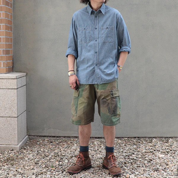 US NAVY SHIRT WABASH DUNGAREE / INDIGO - Image 11