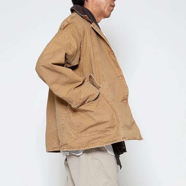 SALE / UTICA FIELD COAT / COTTON DUCK × WOOL BLANKET LINER / KHAKI BIO-WASH