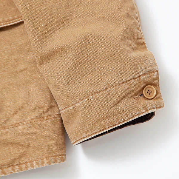 SALE / UTICA FIELD COAT / COTTON DUCK × WOOL BLANKET LINER / KHAKI BIO-WASH - Image 12