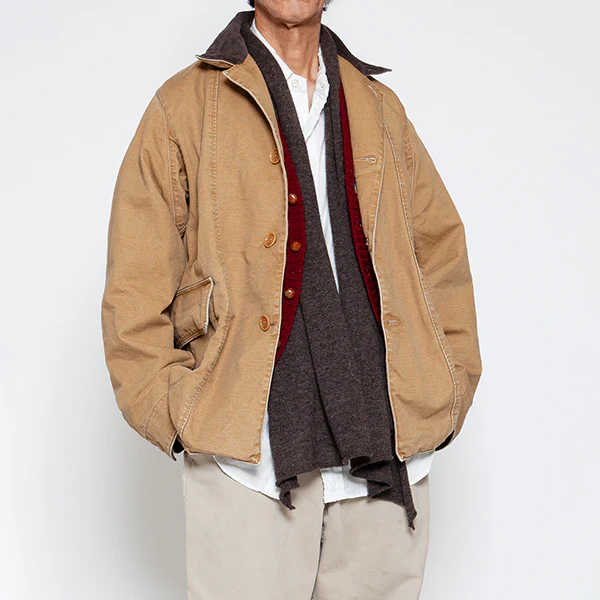 SALE / UTICA FIELD COAT / COTTON DUCK × WOOL BLANKET LINER / KHAKI BIO-WASH - Image 2