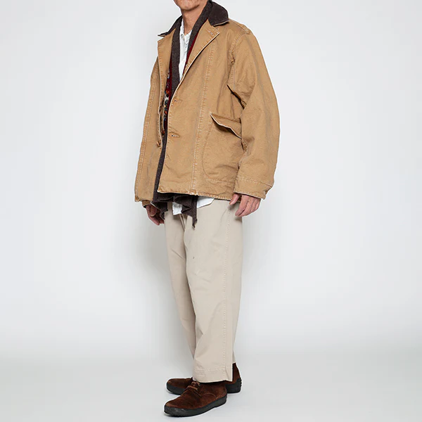 SALE / UTICA FIELD COAT / COTTON DUCK × WOOL BLANKET LINER / KHAKI BIO-WASH - Image 3