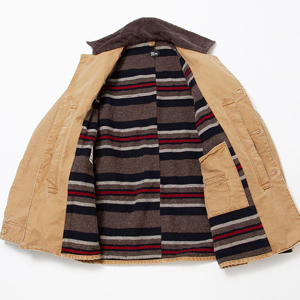 SALE / UTICA FIELD COAT / COTTON DUCK × WOOL BLANKET LINER / KHAKI BIO-WASH - Image 8