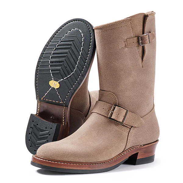 WABASH ENGINEER BOOTS / HORWEEN LEATHER CXL / NATURAL ROUGHOUT - Image 3