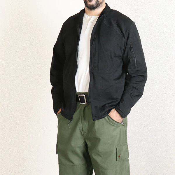 WATCHDOG / FLEECE BASE LAYER FULL ZIP STAND COLLAR SHIRT / POLARTEC POWER GRID - Image 2