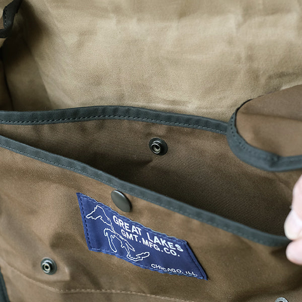 WAXED COTTON FIELD BAG / BRITISH MILLERAIN CO.LTD. TRADITIONAL WAXED FABRIC - Image 5