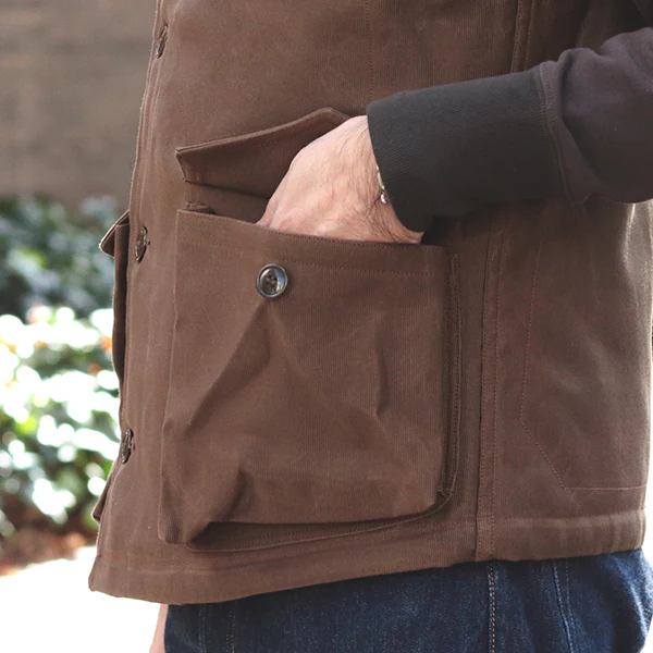 WINTER AVIATORS VEST / PLAIN MODEL / DARK RED BEIGE - Image 8