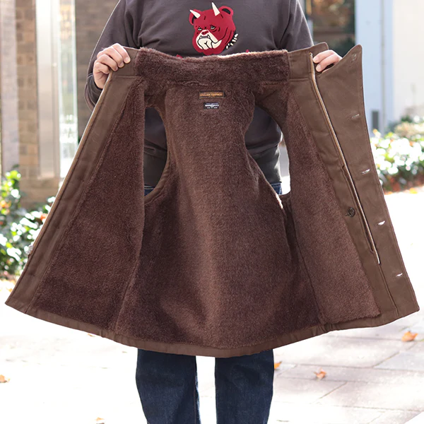 WINTER AVIATORS VEST / PLAIN MODEL / DARK RED BEIGE - Image 9